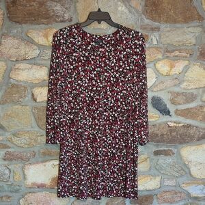 J. Jill Wear ever Collection Floral Long Sleeve Dress